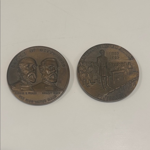 1963 CIVIL WAR CENTENNIAL BATTLE OF GETTYSBURG BRONZE COMMEMORATIVE 2.5